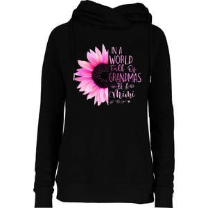 In A World Full Of Grandmas Be A Mimi Sunflower Womens Funnel Neck Pullover Hood