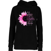 In A World Full Of Grandmas Be A Mimi Sunflower Womens Funnel Neck Pullover Hood