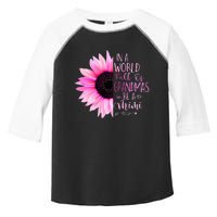 In A World Full Of Grandmas Be A Mimi Sunflower Toddler Fine Jersey T-Shirt