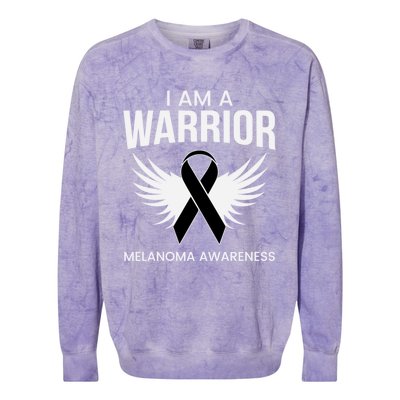 Im A Warrior Melanoma Awareness Cool Gift Melanoma Survivors Cute Gift Colorblast Crewneck Sweatshirt