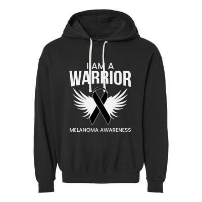 Im A Warrior Melanoma Awareness Cool Gift Melanoma Survivors Cute Gift Garment-Dyed Fleece Hoodie