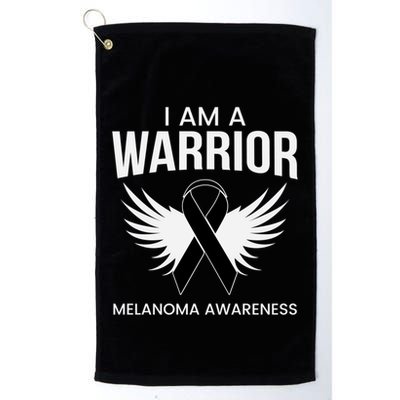 Im A Warrior Melanoma Awareness Cool Gift Melanoma Survivors Cute Gift Golf Towel