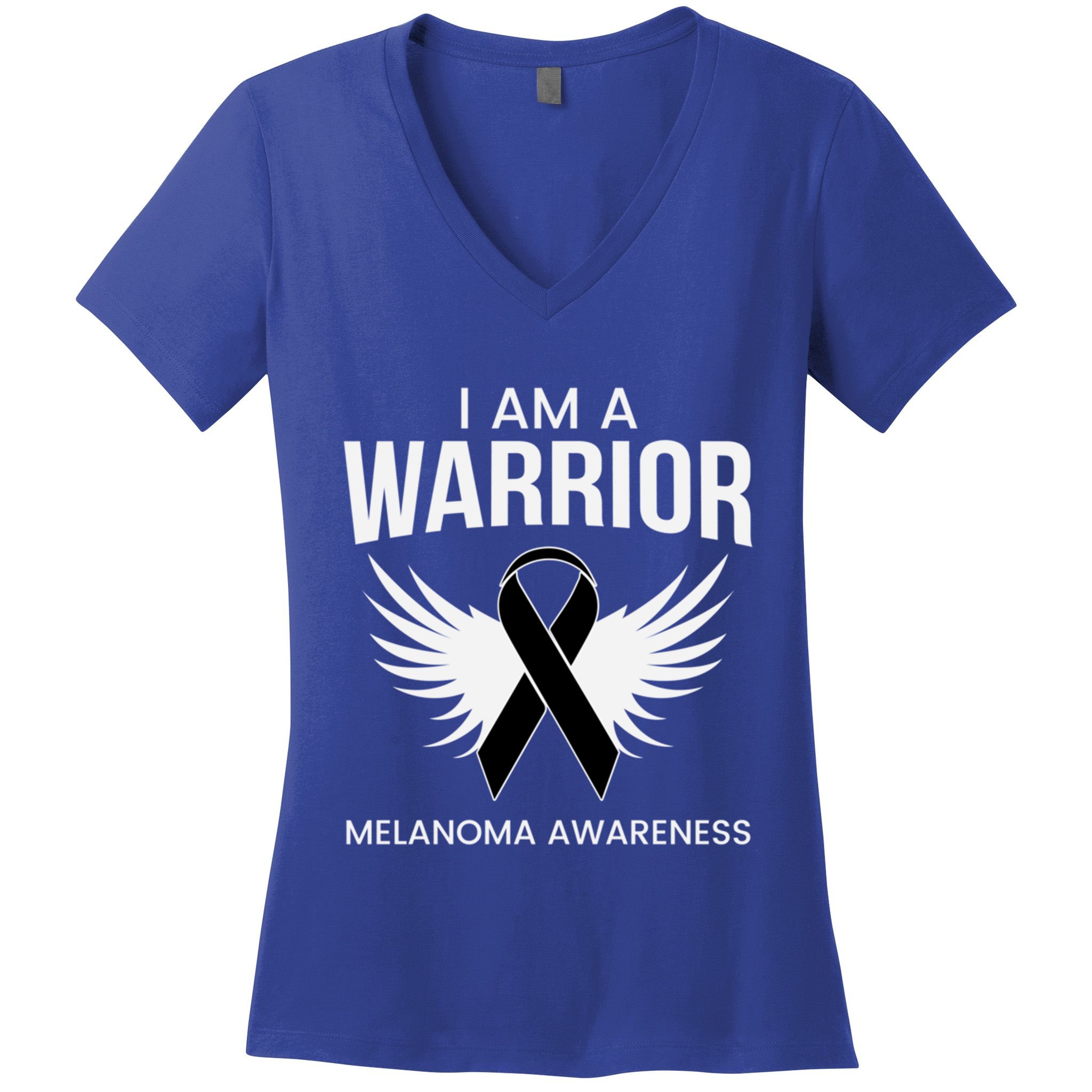 Im A Warrior Melanoma Awareness Cool Gift Melanoma Survivors Cute Gift Women's V-Neck T-Shirt