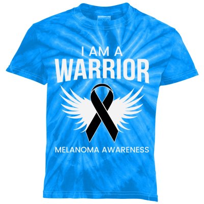 Im A Warrior Melanoma Awareness Cool Gift Melanoma Survivors Cute Gift Kids Tie-Dye T-Shirt