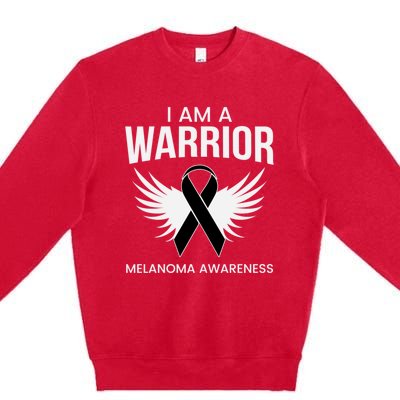 Im A Warrior Melanoma Awareness Cool Gift Melanoma Survivors Cute Gift Premium Crewneck Sweatshirt