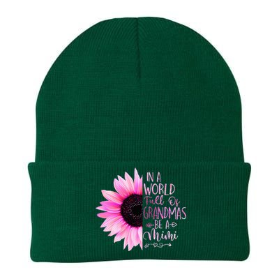 In A World Full Of Grandmas Be A Mimi Sunflower Knit Cap Winter Beanie