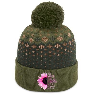 In A World Full Of Grandmas Be A Mimi Sunflower The Baniff Cuffed Pom Beanie