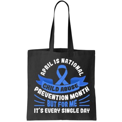 In April We Wear Blue Child Abuse Prevention Awareness T rex Bag