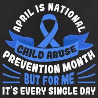 In April We Wear Blue Child Abuse Prevention Awareness T rex Hat