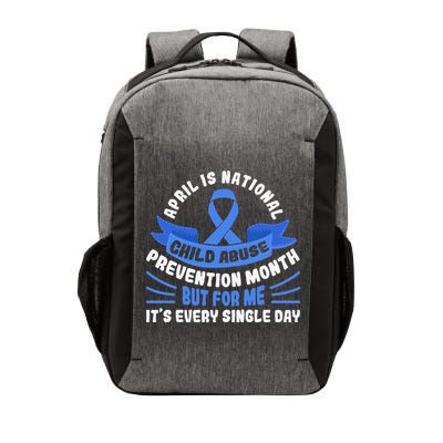 In April We Wear Blue Child Abuse Prevention Awareness T rex Vector Backpack