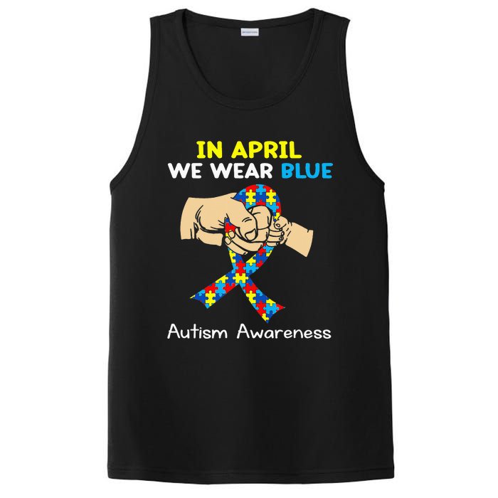 In April We Wear Blue Autism Awareness PosiCharge Competitor Tank