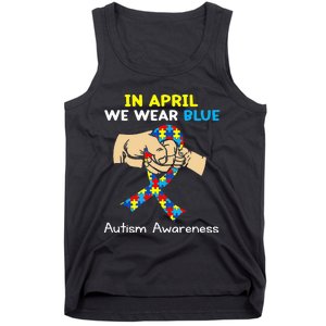 In April We Wear Blue Autism Awareness Tank Top