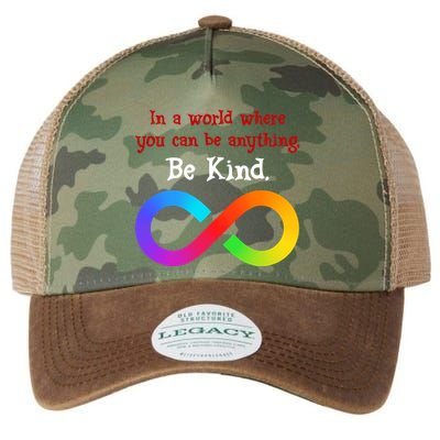 In A World Where You Can Be Everything Be Kind Legacy Tie Dye Trucker Hat