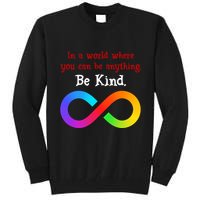 In A World Where You Can Be Everything Be Kind Tall Sweatshirt