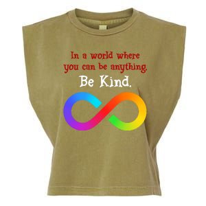 In A World Where You Can Be Everything Be Kind Garment-Dyed Women's Muscle Tee