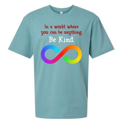 In A World Where You Can Be Everything Be Kind Sueded Cloud Jersey T-Shirt