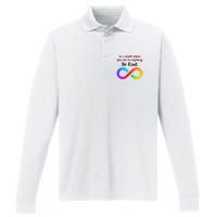 In A World Where You Can Be Everything Be Kind Performance Long Sleeve Polo