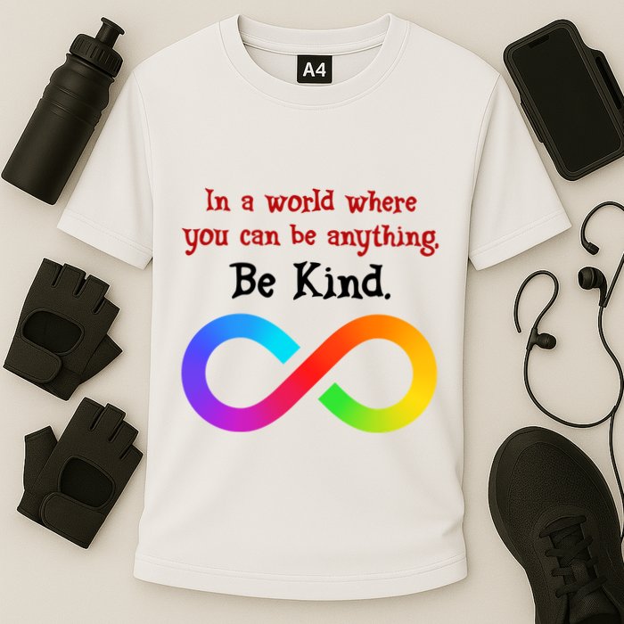 In A World Where You Can Be Everything Be Kind Performance Shirt