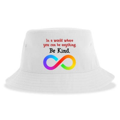 In A World Where You Can Be Everything Be Kind Sustainable Bucket Hat