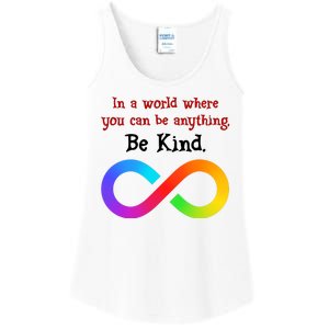 In A World Where You Can Be Everything Be Kind Ladies Essential Tank