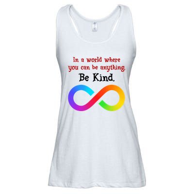 In A World Where You Can Be Everything Be Kind Ladies Essential Flowy Tank