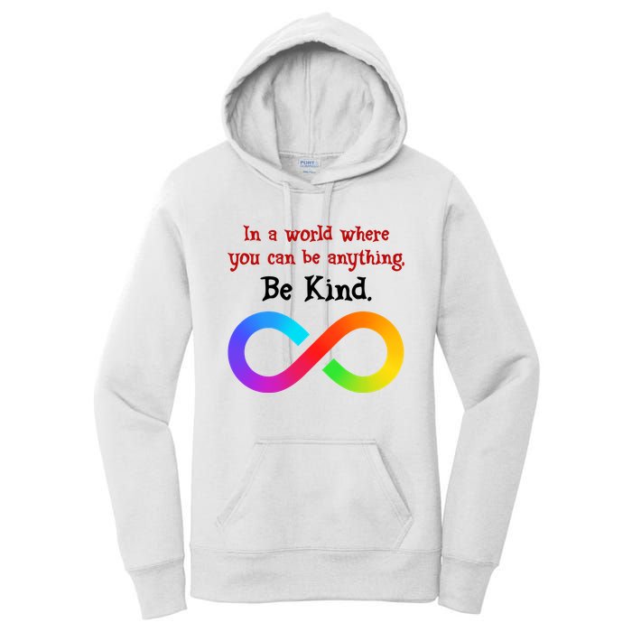 In A World Where You Can Be Everything Be Kind Women's Pullover Hoodie