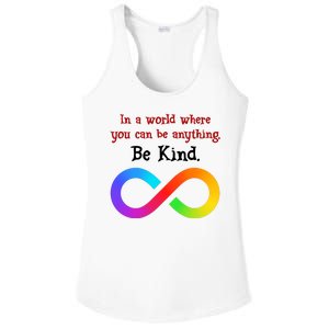 In A World Where You Can Be Everything Be Kind Ladies PosiCharge Competitor Racerback Tank