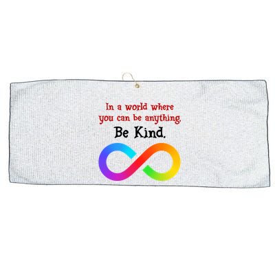 In A World Where You Can Be Everything Be Kind Large Microfiber Waffle Golf Towel