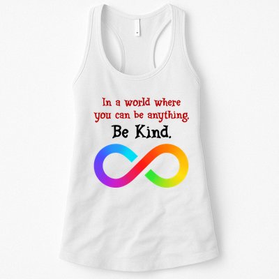 In A World Where You Can Be Everything Be Kind Womens Tank Top
