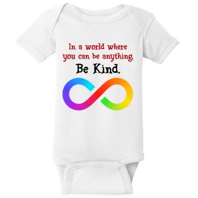 In A World Where You Can Be Everything Be Kind Baby Bodysuit