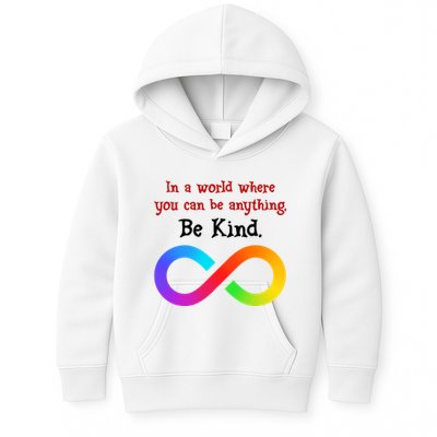In A World Where You Can Be Everything Be Kind Kids Hoodie