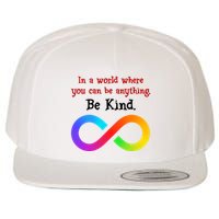 In A World Where You Can Be Everything Be Kind Wool Snapback Cap