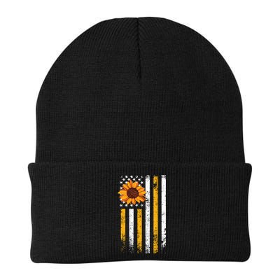 In A World Full Of Roses Be A Sunflower America Flag Cute Gift Beanie