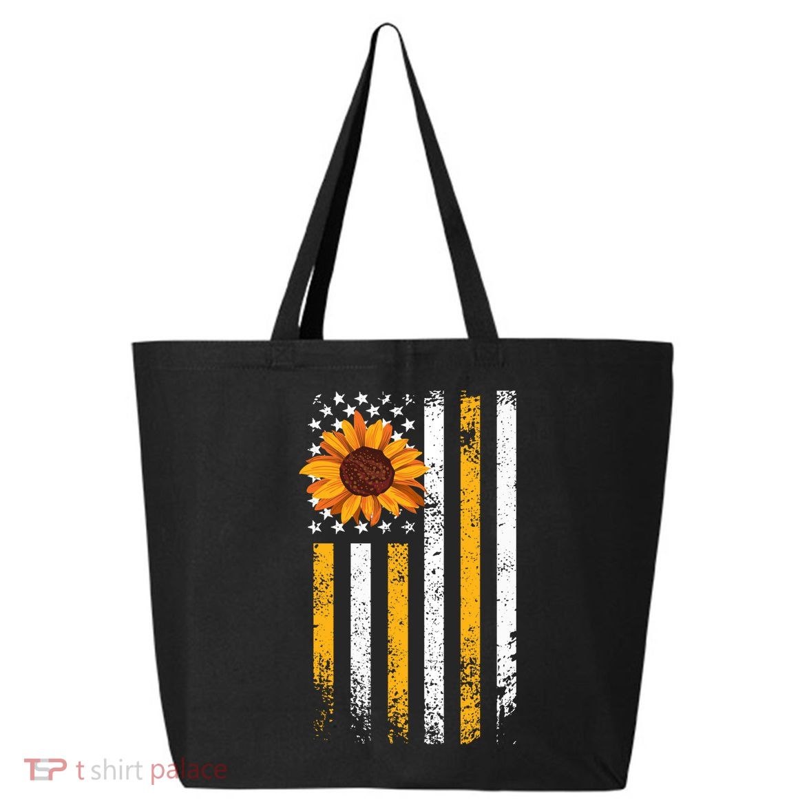 In A World Full Of Roses Be A Sunflower America Flag Cute Gift 25L Jumbo Tote