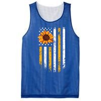 In A World Full Of Roses Be A Sunflower America Flag Cute Gift Mesh Reversible Basketball Jersey Tank