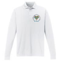 In A World Where You Can Be Anything Be Kind Autism Awareness Performance Long Sleeve Polo