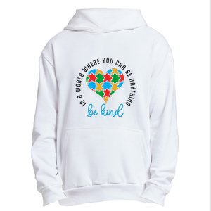 In A World Where You Can Be Anything Be Kind Autism Awareness Urban Pullover Hoodie