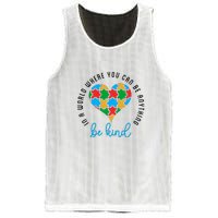 In A World Where You Can Be Anything Be Kind Autism Awareness Mesh Reversible Basketball Jersey Tank