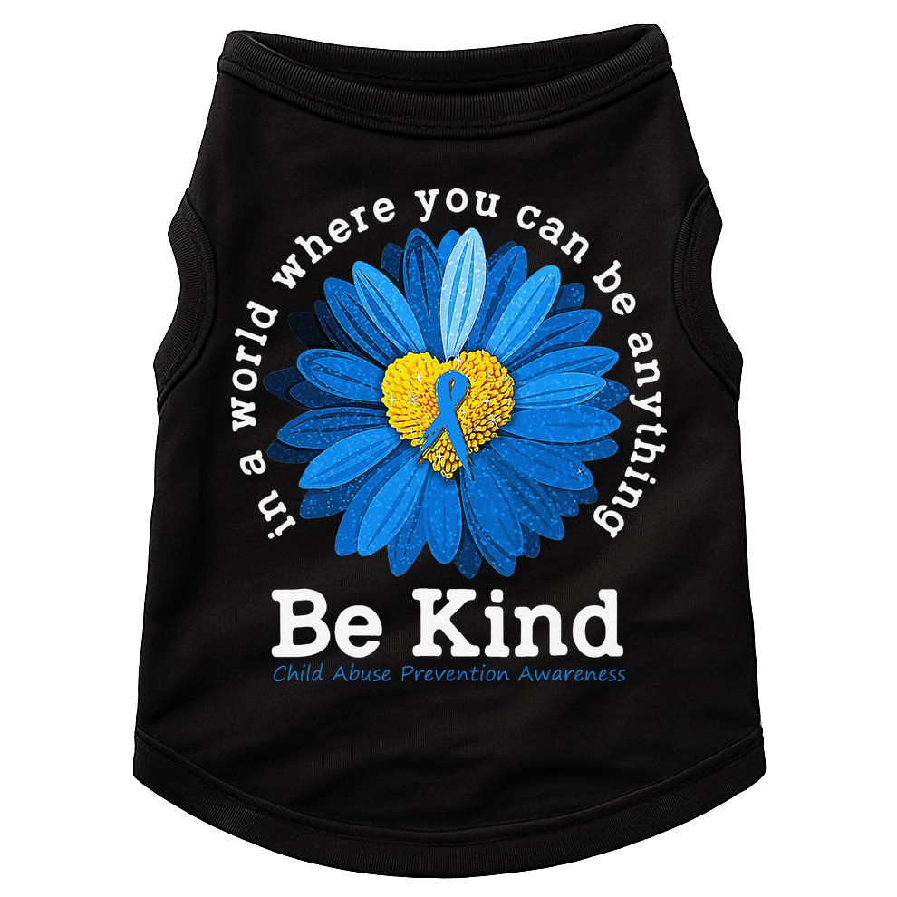 In April We Wear Blue Child Abuse Prevention Awareness Doggie Tank