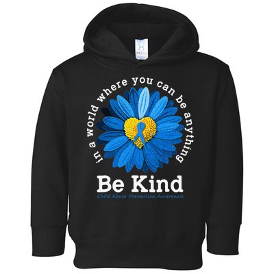 In April We Wear Blue Child Abuse Prevention Awareness Toddler Hoodie