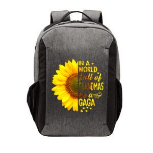 In A World Full Of Grandmas Be Gaga Sunflower Vector Backpack