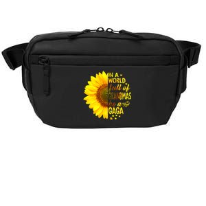 In A World Full Of Grandmas Be Gaga Sunflower Crossbody Pack