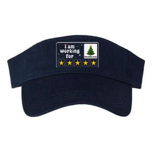 I Am Working For Christmas Break 5 Stars Xmas Tree Valucap Bio-Washed Visor