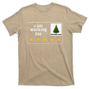 I Am Working For Christmas Break 5 Stars Xmas Tree T-Shirt