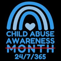 In April We Wear Blue Cool Child Abuse Prevention Awareness (2) Impact Tech Backpack
