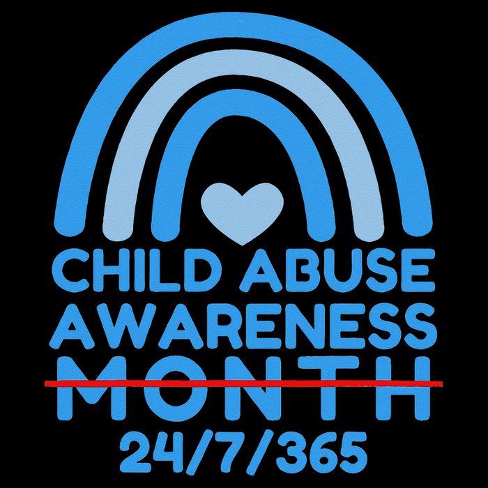 In April We Wear Blue Cool Child Abuse Prevention Awareness (2) Impact Tech Backpack