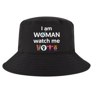 I Am Woman Watch Me Vote Cool Comfort Performance Bucket Hat