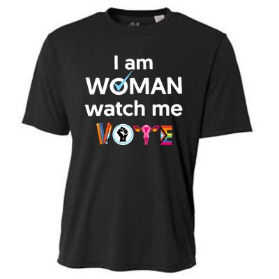 I Am Woman Watch Me Vote Cooling Performance Crew T-Shirt