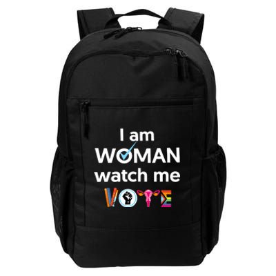 I Am Woman Watch Me Vote Daily Commute Backpack