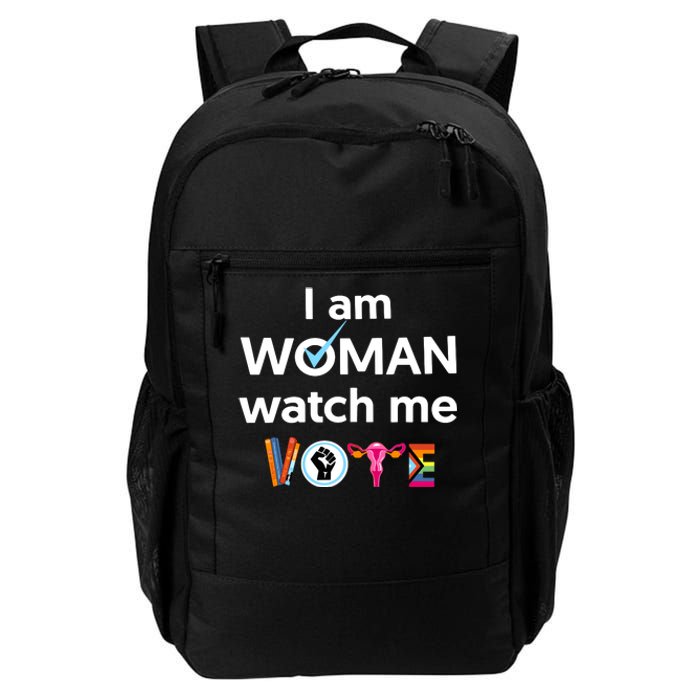 I Am Woman Watch Me Vote Daily Commute Backpack